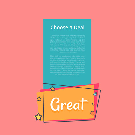 Choose Deal Great Sale Promotional Banner Textのイラスト素材