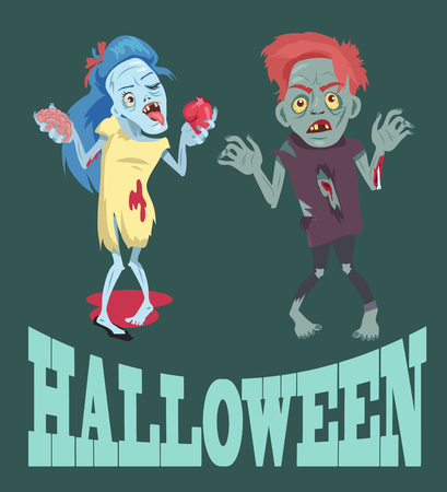 Halloween and Zombies Images Vector Illustrationのイラスト素材