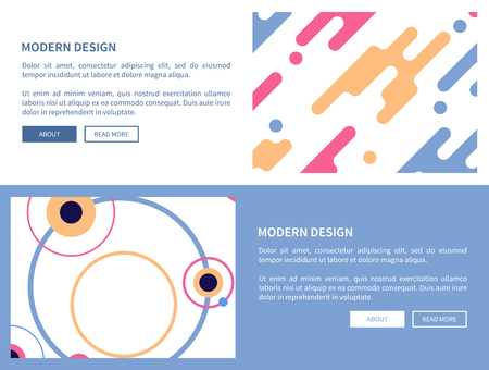 Modern Design with Buttons Vector Illustrationのイラスト素材