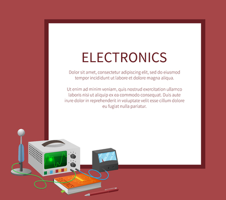 Electronics Banner with Place for Text in Frameのイラスト素材