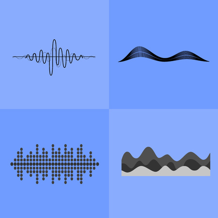 Equalizer Interface Icons Vector Illustration