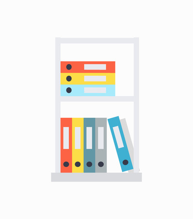 Shelves and Document Cases on Vector Illustrationの写真素材