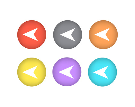 Pointers Directed to Left Iand Right Icons Circleのイラスト素材