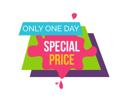 Only One Day Special Price Vector Illustrationのイラスト素材