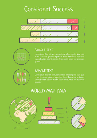 Consistent Success Analysis Vector Illustrationのイラスト素材