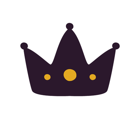 Black Crown Silhouette Icon Illustration.のイラスト素材