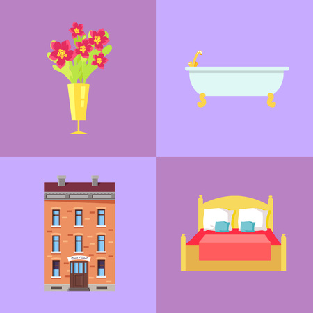 Building and Interior Parts Illustrations.のイラスト素材