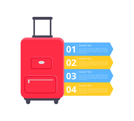Baggage Packing Instructions Illustration.のイラスト素材