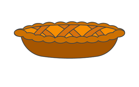 Tasty Pie Decoration Dough Weaving Realistic Iconのイラスト素材