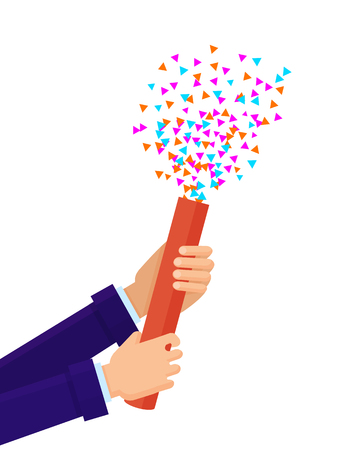 Hands and Flapper, Poster Vector Illustrationのイラスト素材