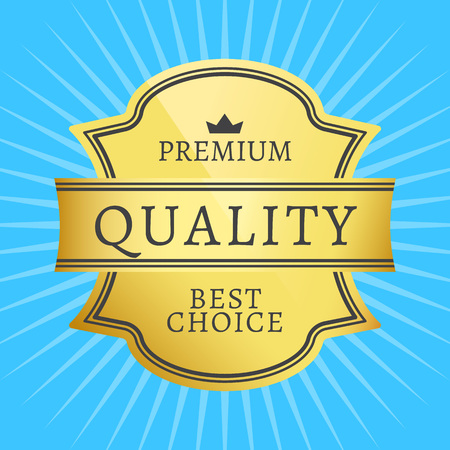 Best Premium Quality Golden Label Guarantee Awardのイラスト素材