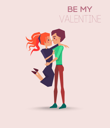 Be my Valentine Vector Greeting Card Design Lovers.のイラスト素材