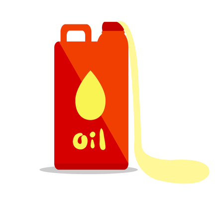 Oil Container Isolated Illustration on Whiteのイラスト素材