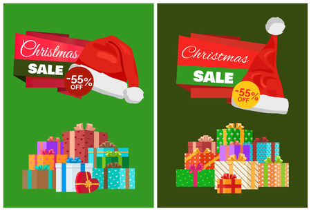 Christmas Sale Promo Stickerのイラスト素材