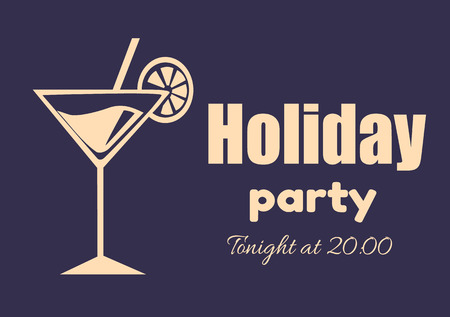 Holiday Party Invitation Posterのイラスト素材