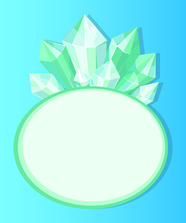 Emeralds Natural Resources Poster with Oval Frameのイラスト素材