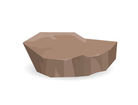 Stone of Brown Color Poster Vector Illustrationのイラスト素材