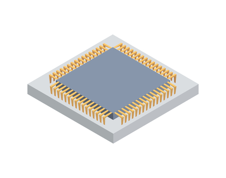 Platform for mining cryptocurrency, blockchain for money transactions with help of modern computer technologies vector illustration isolated on whiteのイラスト素材