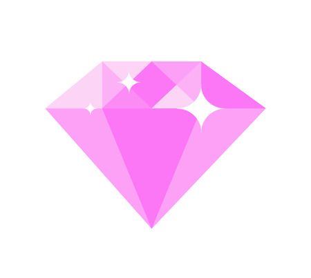 Diamond of Pink Color Vector Illustrationのイラスト素材