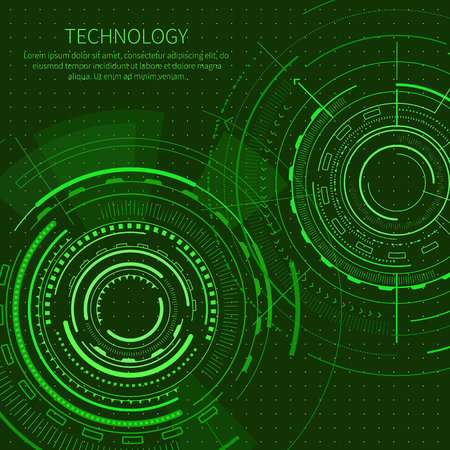 Technology Poster with Text Vector Illustrationのイラスト素材