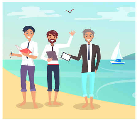 Business Travelling People Vector Illustrationのイラスト素材