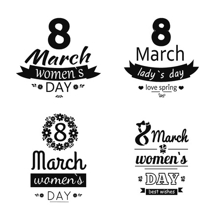 Collection template Day March Eight Greetings Designのイラスト素材