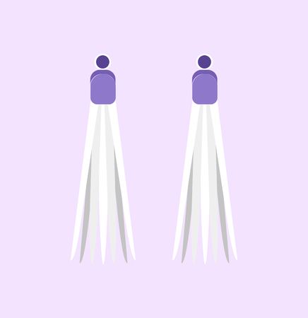 Pair of Cute Earings Colorful Vector Illustrationのイラスト素材