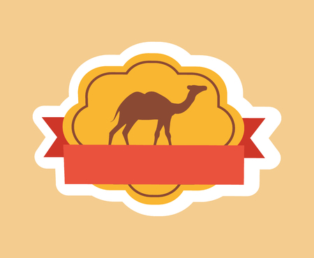 Camel Silhouette  Poster Vector Illustrationのイラスト素材