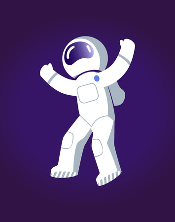 Astronaut in Space Poster Vector Illustration.のイラスト素材