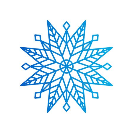 Snowflake of Blue Colors, Vector illustrationのイラスト素材