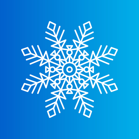 Snowflake Created from Ornamental Patterns on Blue backgroundのイラスト素材