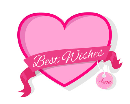 Best Wishes for You Fame in Pink Colors Decoratedのイラスト素材