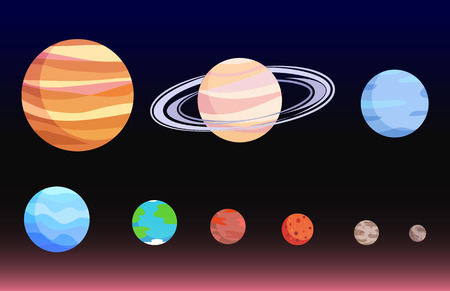 Planets Collection Poster Vector Illustrationのイラスト素材