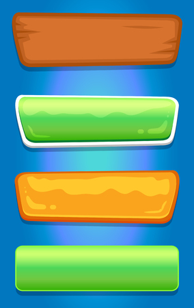 Editable Navigation Button Vector Illustration Setのイラスト素材