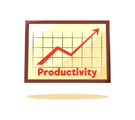 Productivity Graphic Card Vector Illustrationのイラスト素材