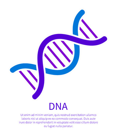 DNA Icon of Genetic Code, Deoxyribonucleic Acidのイラスト素材