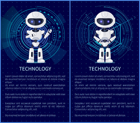 Technology Collection of Robot Vector Illustrationのイラスト素材