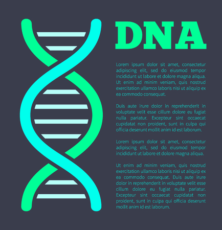 DNA Poster with Headline, Vector Illustrationのイラスト素材