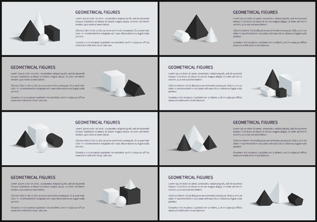 Geometrical Figures and Text Vector Illustrationのイラスト素材