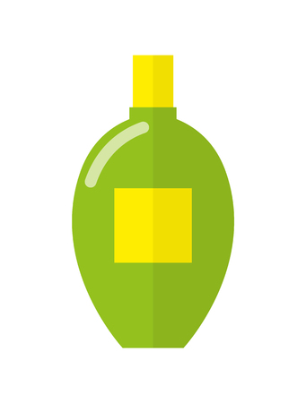 Natural Skin Oil in Glossy Bright Plastic Bottleのイラスト素材