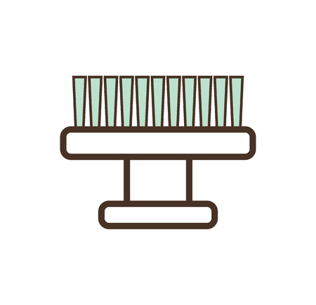 Small Massage Brush for Cosmetic Means Applicationのイラスト素材