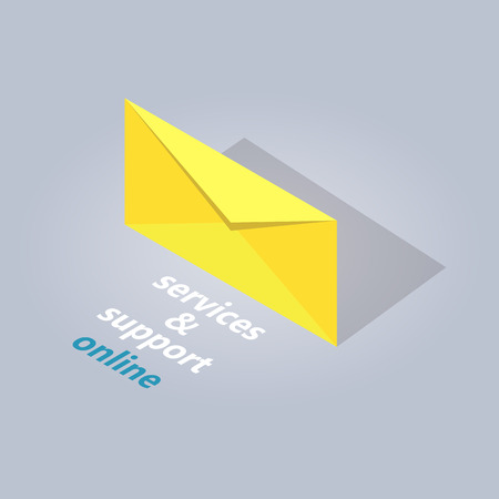 Services and Support Online in Chat Illustrationのイラスト素材