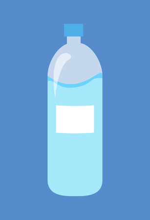 Plastic Bottle of Water Isolated Illustrationのイラスト素材