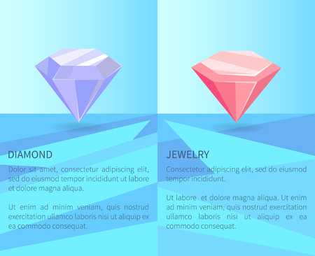 Diamond Jewelry Poster Text Precious Brilliantsのイラスト素材