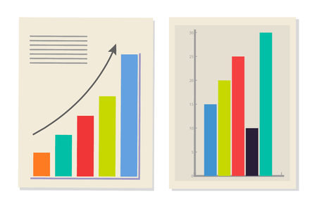 Chart and Graphic Collection Vector Illustrationの写真素材