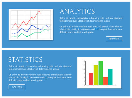 Analytics and Statistics Card, Vector Illustrationのイラスト素材