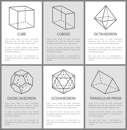 Cube Cuboid Octahedron Dodecahedron Icosahedronのイラスト素材