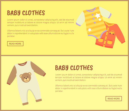Baby Clothes Jumpers Web, Vector Illustrationのイラスト素材