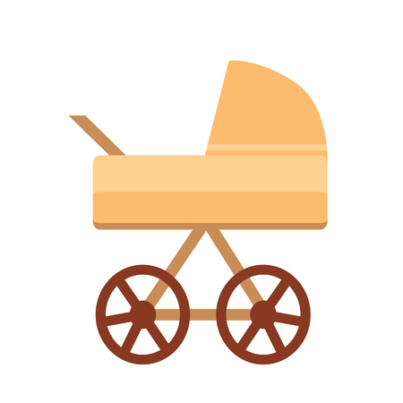 Baby Stroller with Wheels Vector Illustrationのイラスト素材