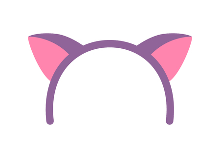 Princess Party Ears of Cat Vector Illustrationのイラスト素材